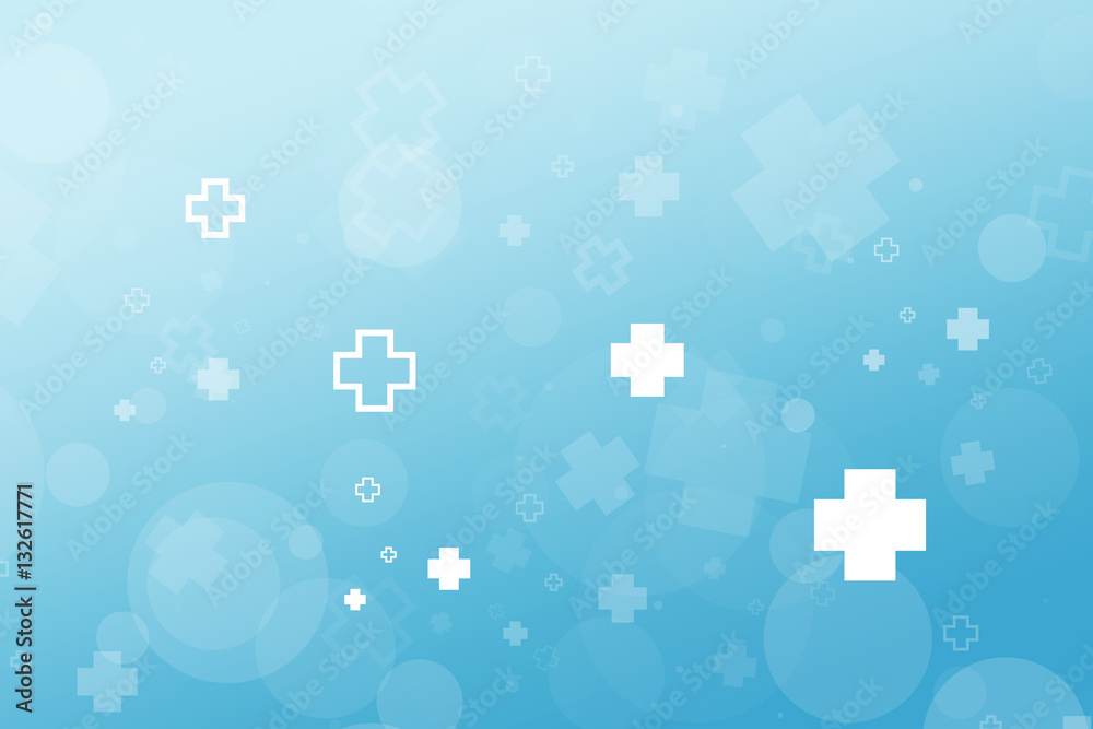 Medical Hospital icon abstract background, blue gradient illustr