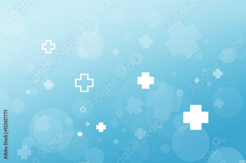 Medical Hospital icon abstract background, blue gradient illustr