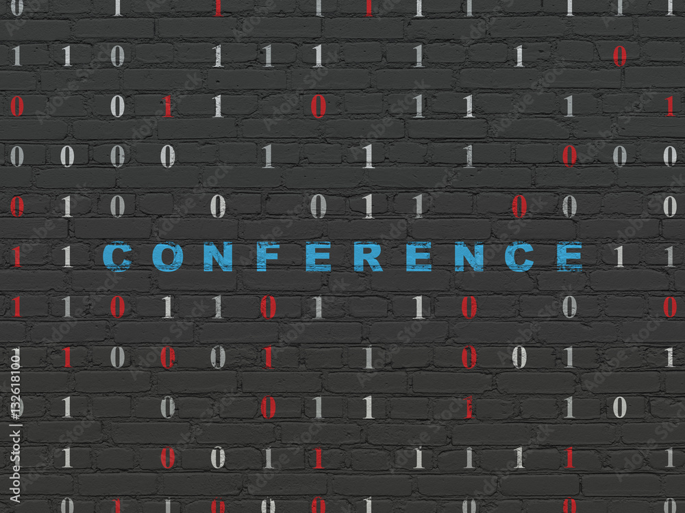 Business concept: Conference on wall background Business concept: Conference on wall background