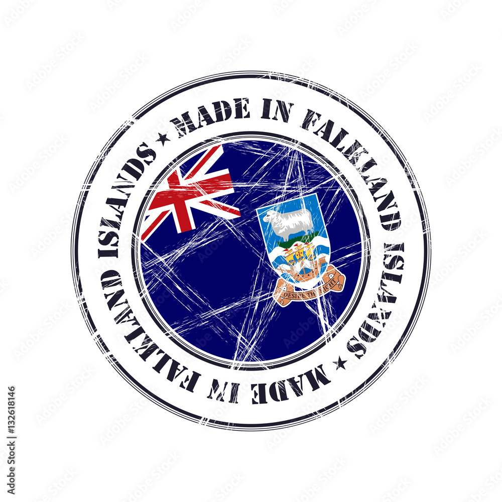 Made in Falkland Islands rubber stamp Made in Falkland Islands rubber stamp