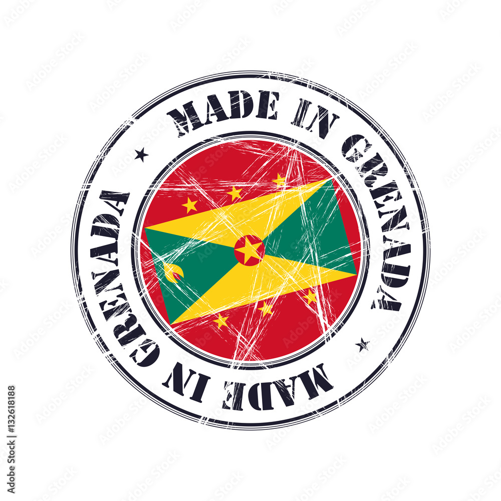 Obraz premium Made in Grenada rubber stamp