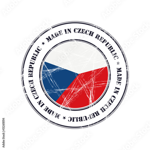 Free Download Made in Czech Republic rubber stamp - GFXLoad