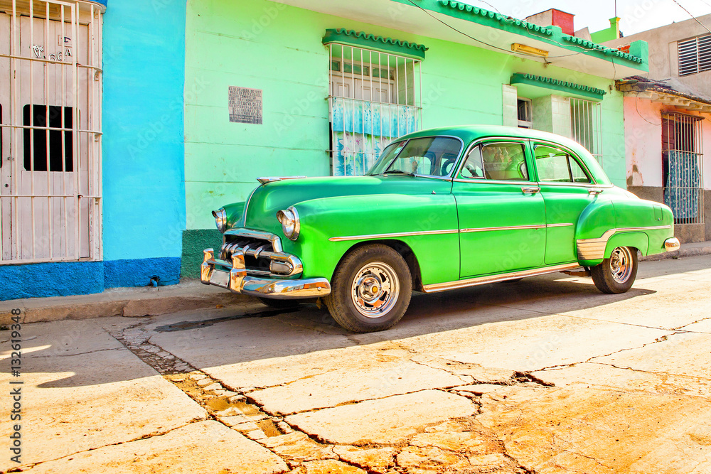 Classic Car in the colonial town Trinidad, Cuba