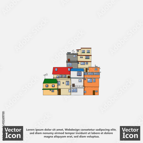 Flat style city
