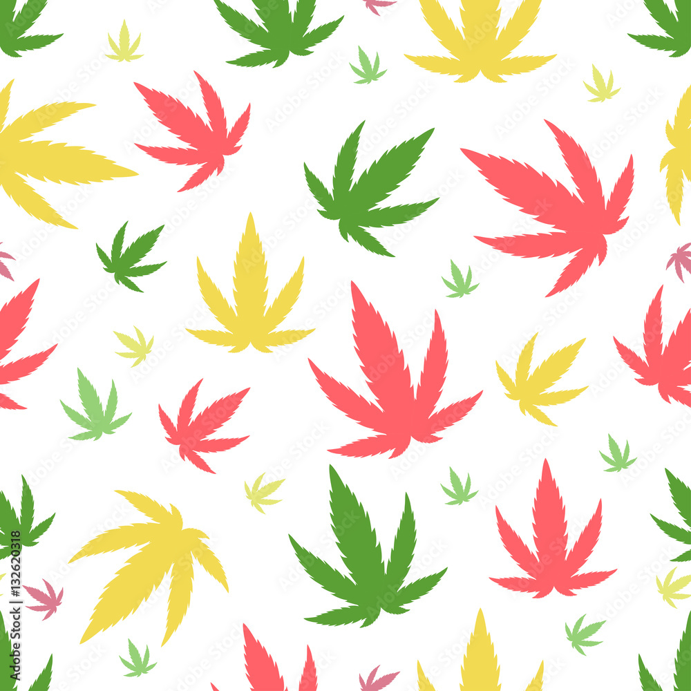 Marijuana seamless pattern vector.
