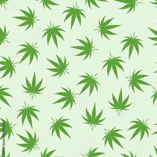 Marijuana seamless pattern vector.