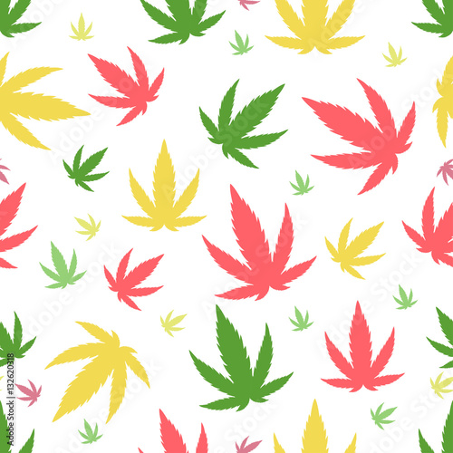 Marijuana seamless pattern vector.