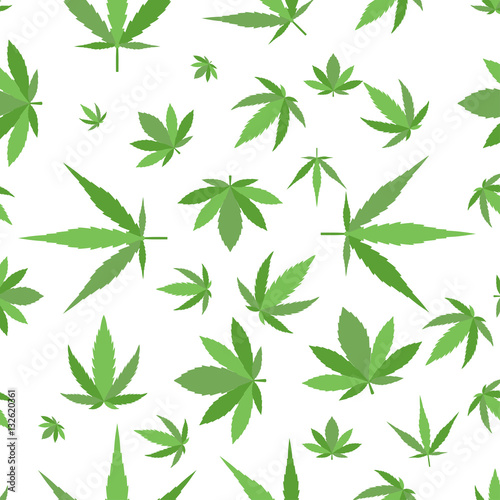 Marijuana seamless pattern vector.