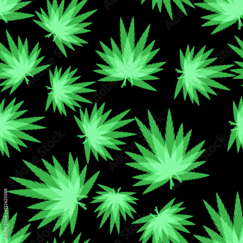 Marijuana seamless pattern vector.