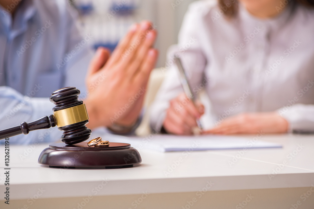Judge gavel deciding on marriage divorce Judge gavel deciding on marriage divorce