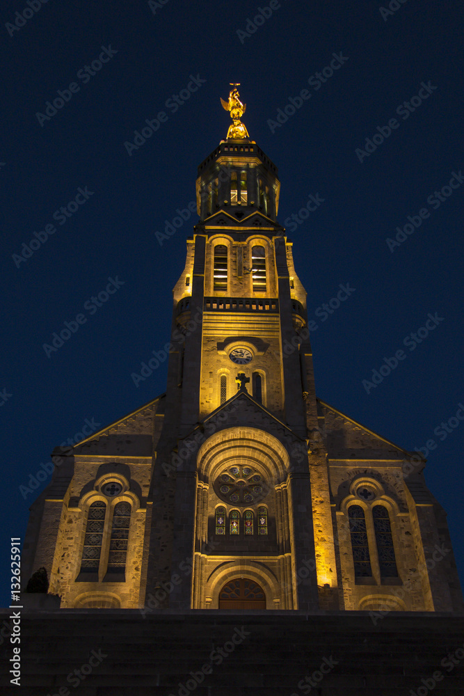 Church of Saint Michael in Saint-Michel-Mont-Mercure, France wit