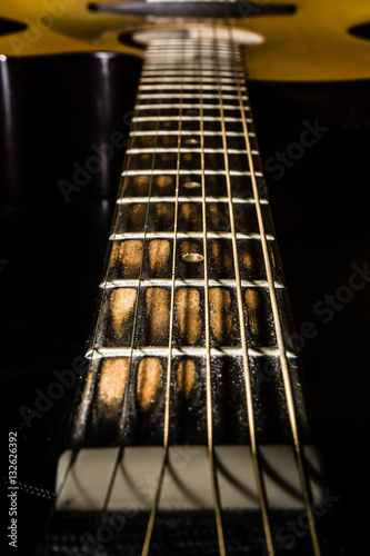 worn guitar neck