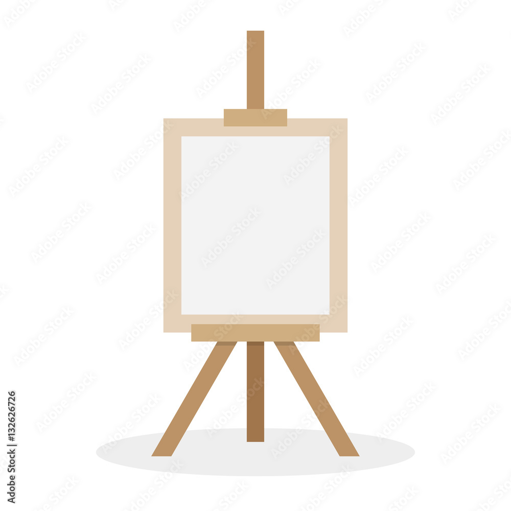 Wooden easel with blank space Wooden easel with blank space
