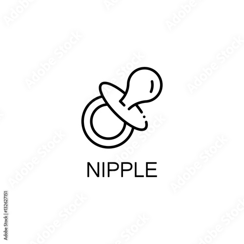 Nipple flat icon or logo for web design.