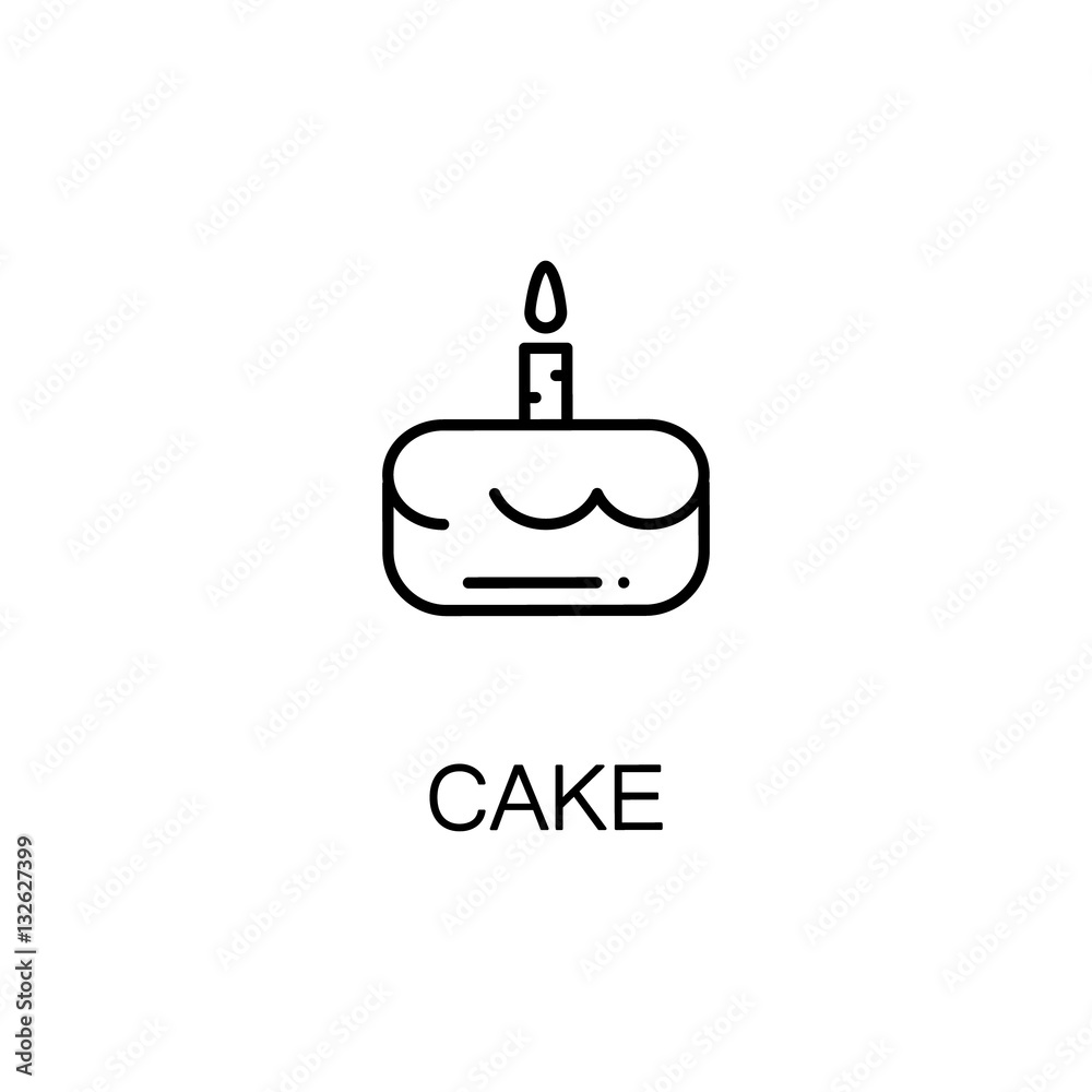Obraz premium Cake line icon