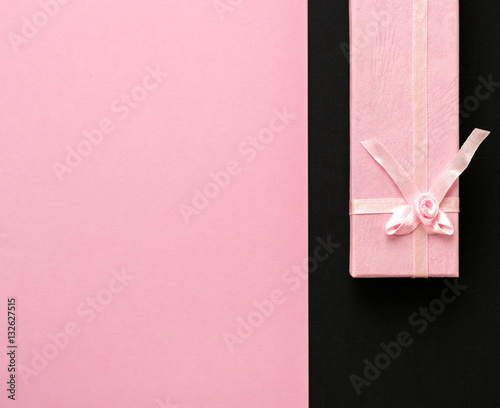 Pink gift box. Valenti