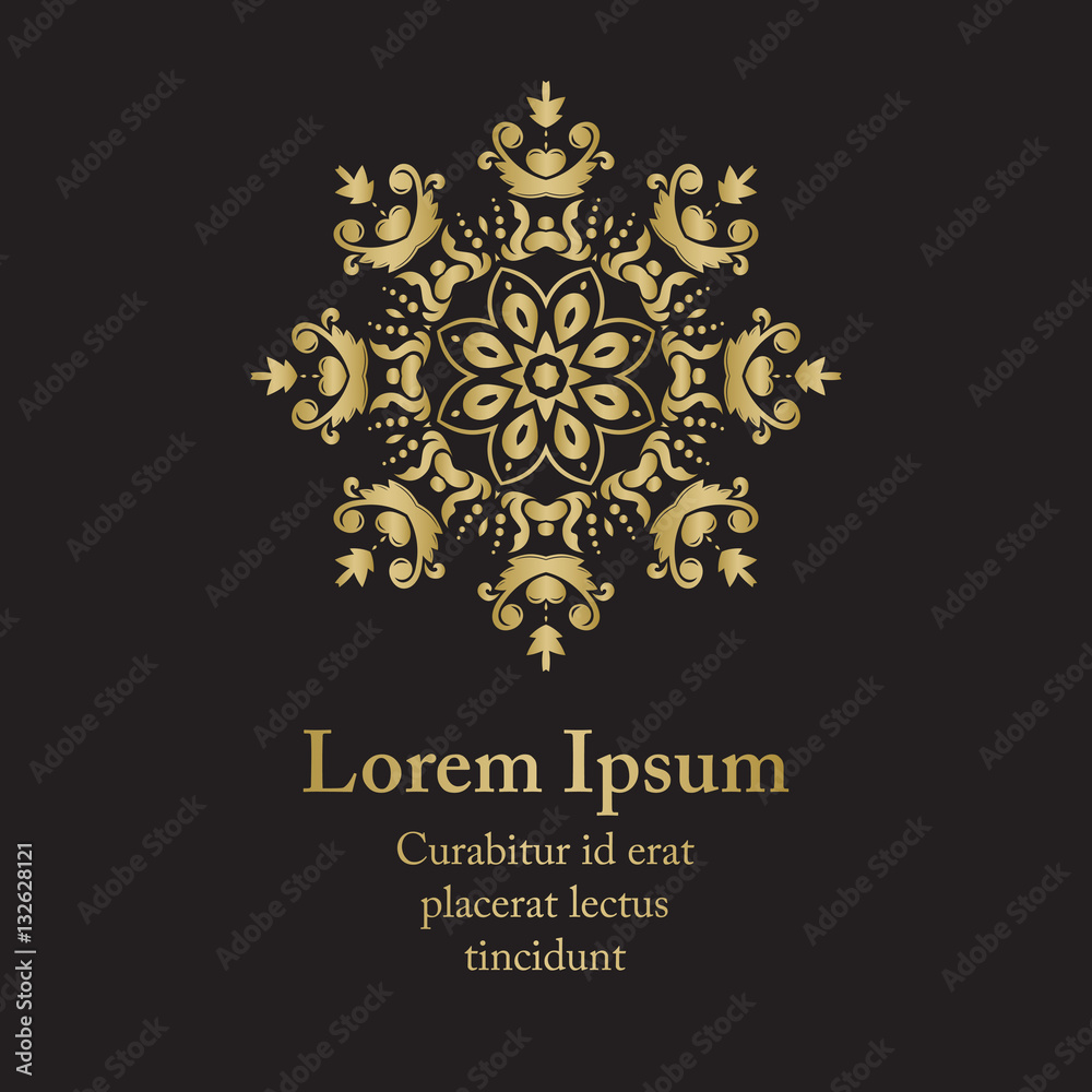 Background with gold floral ornament. Background with gold floral ornament.