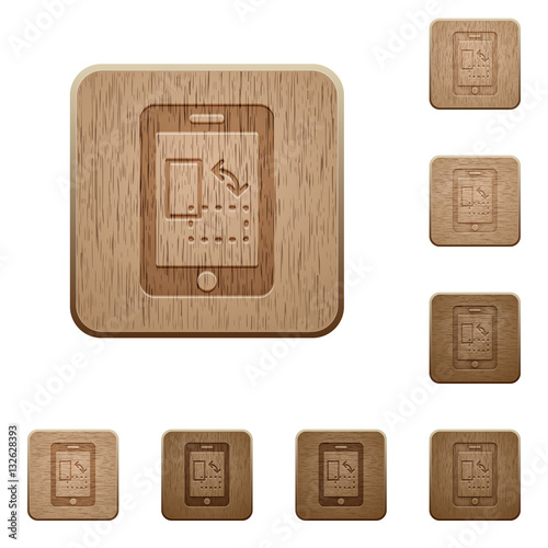 Mobile gyrosensor wooden buttons