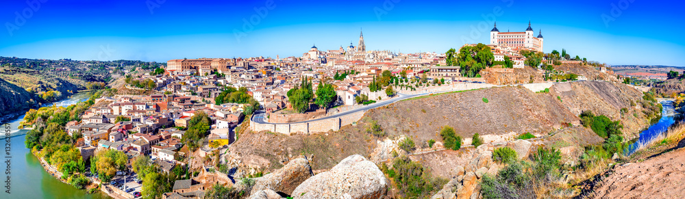 Toledo and Tejo River, Castilla, Spain