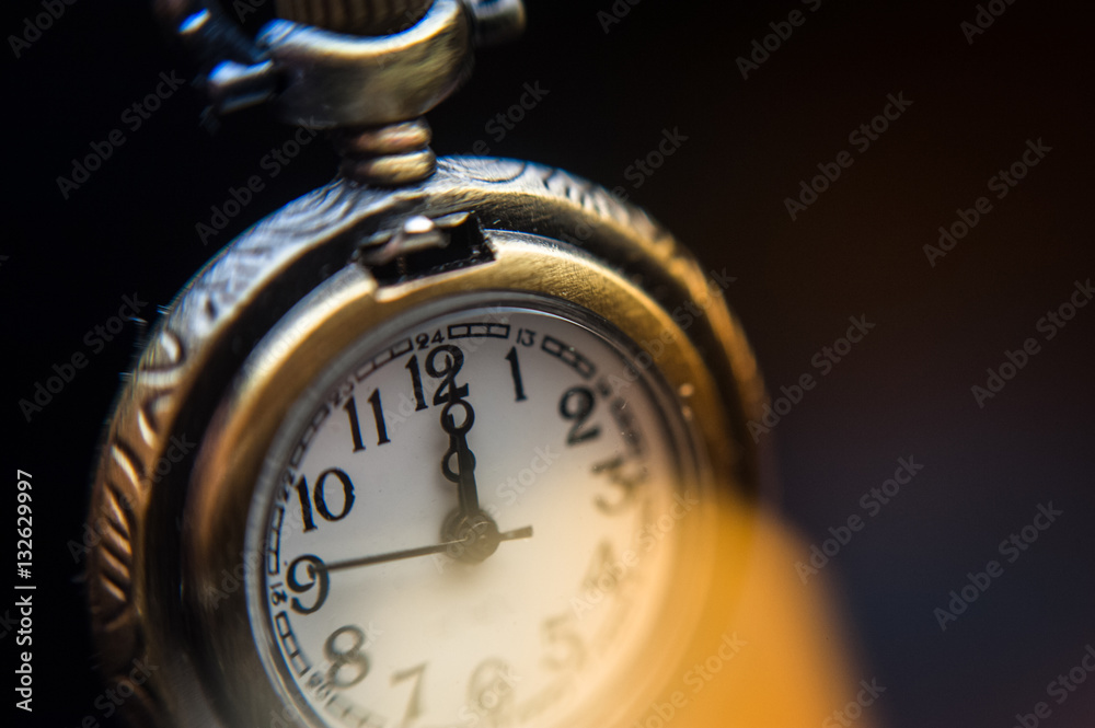 New year clock on abstract color background New year clock on abstract color background