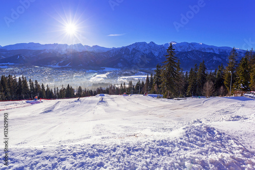 Zakopane at Tatra mountains in winter time, Poland