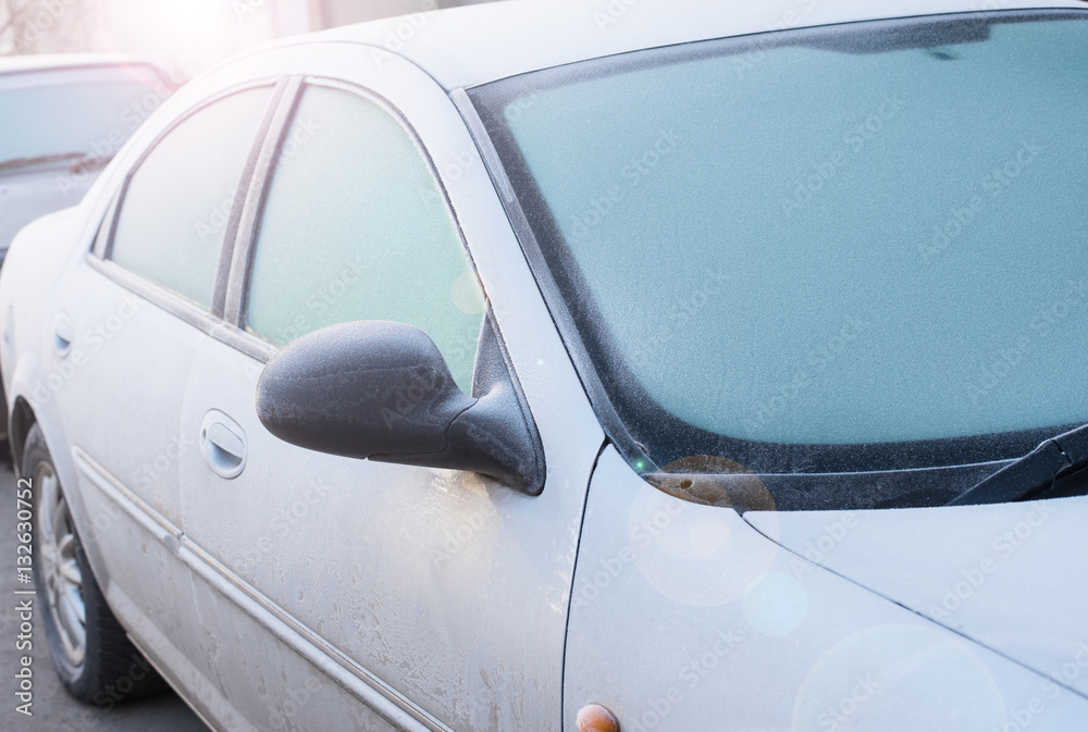 Obraz premium Frozen windshield