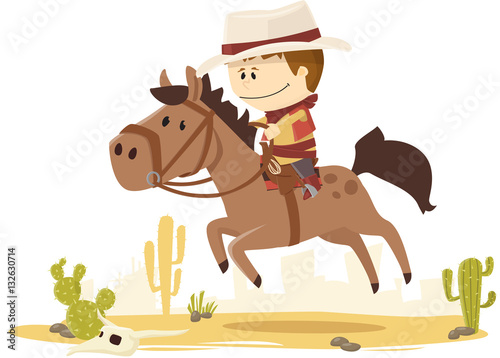 cow boy au galop