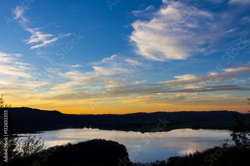 Lake at sunset