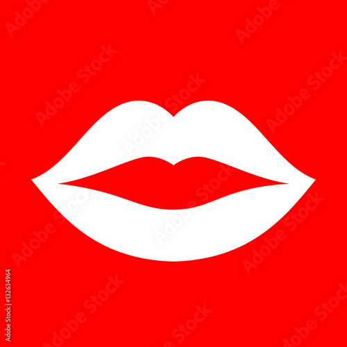 Mouth lips vector icon