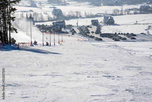 Ski slope in Tatra mountains