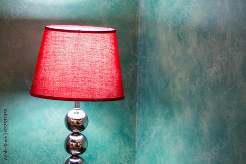 Red bed lamp
