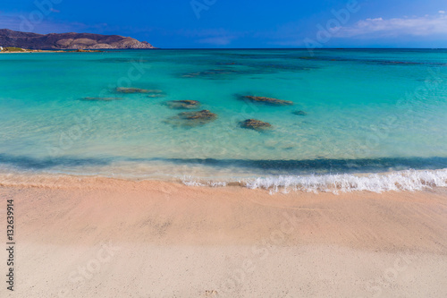 Fototapeta Naklejka Na Ścianę i Meble -  Amazing Elafonisi beach, Chania prefecture, South of Crete island, Greece