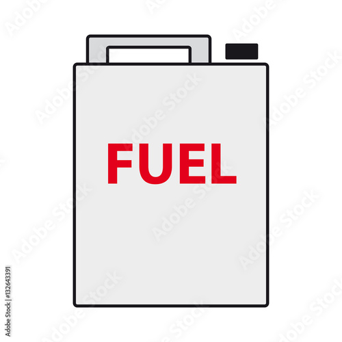 Barrel of fuel on white background