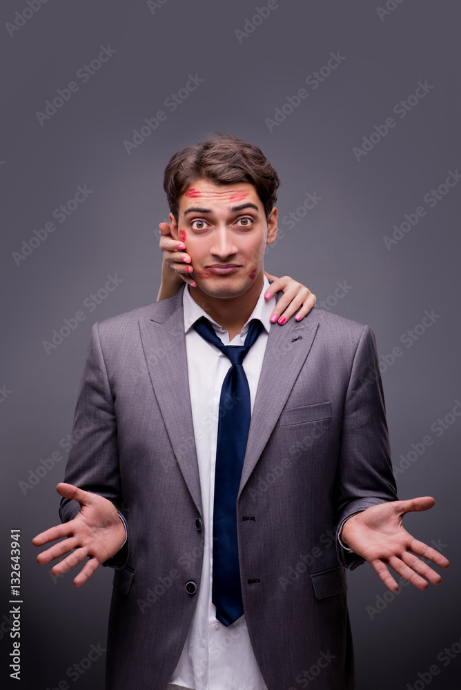 Man in funny romantic concept Man in funny romantic concept
