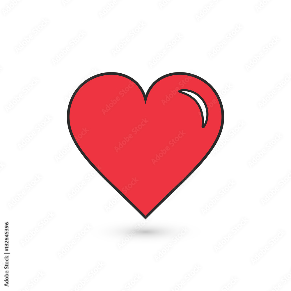 Heart Icon Vector. Love symbol. Valentine's Day sign.