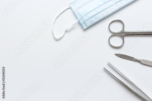 instruments for cosmetic surgery on white background top view © 279photo