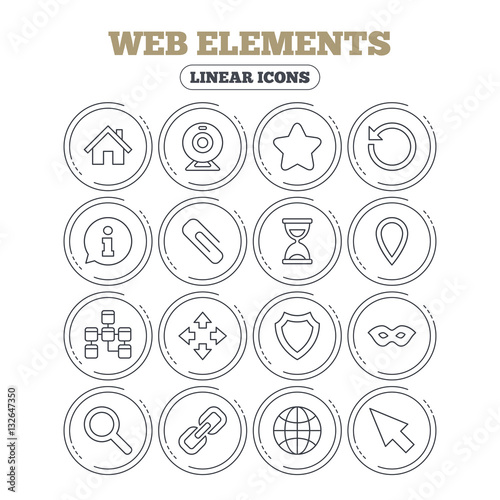 Web elements icons. Video and speech bubble.