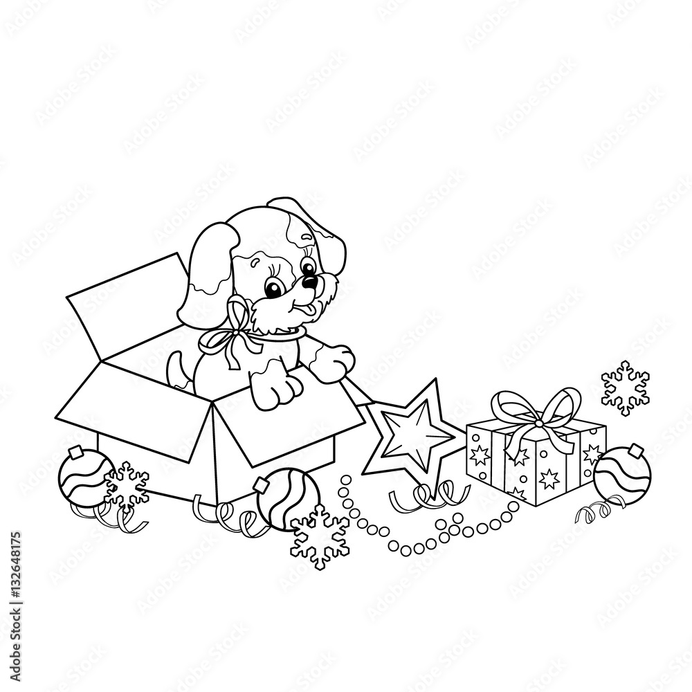 christmas dog coloring pages