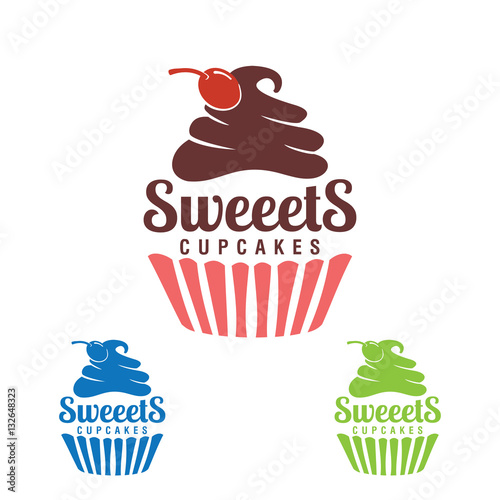 sweet cupcake, bakery logo,