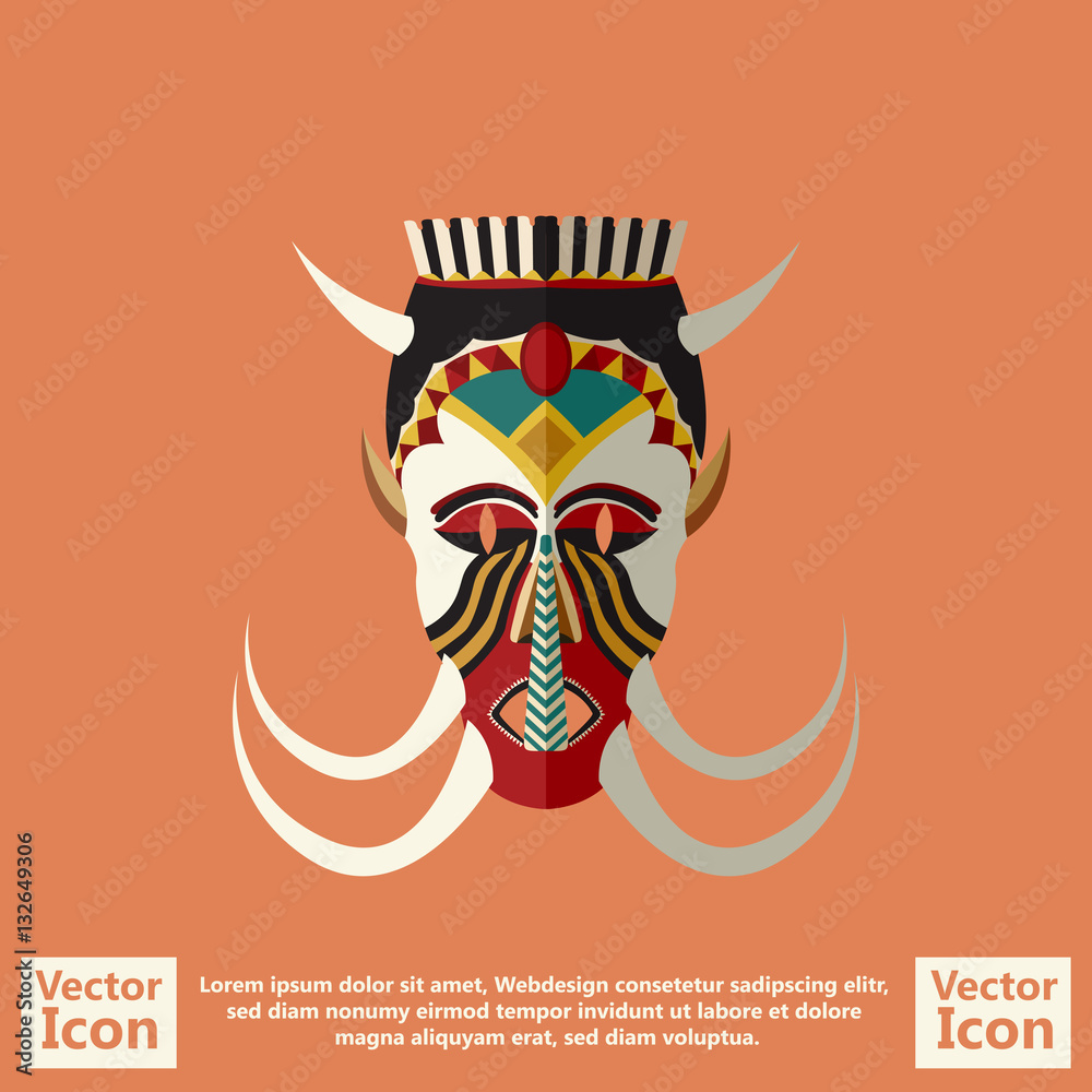Tribal mask symbol