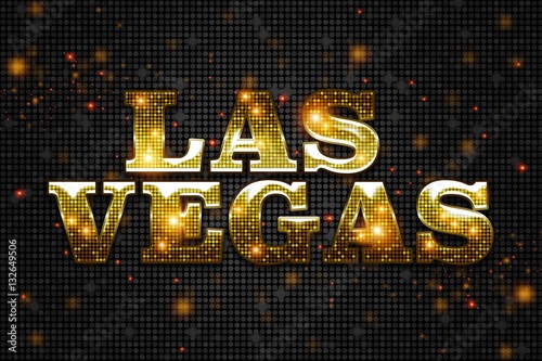 Photography Shiny Golden Las Vegas Sign