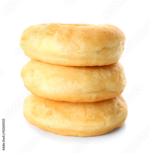Delicious  donuts on white background