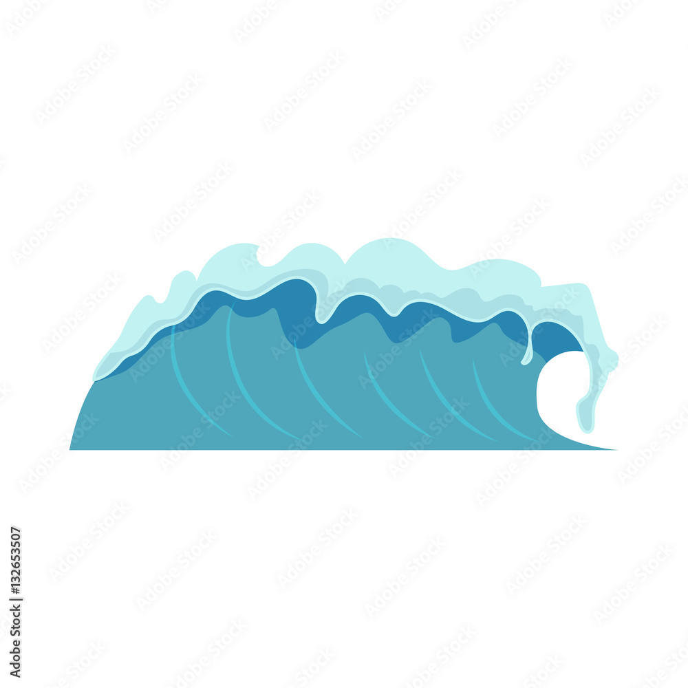 Water waves isolated vector illustration.