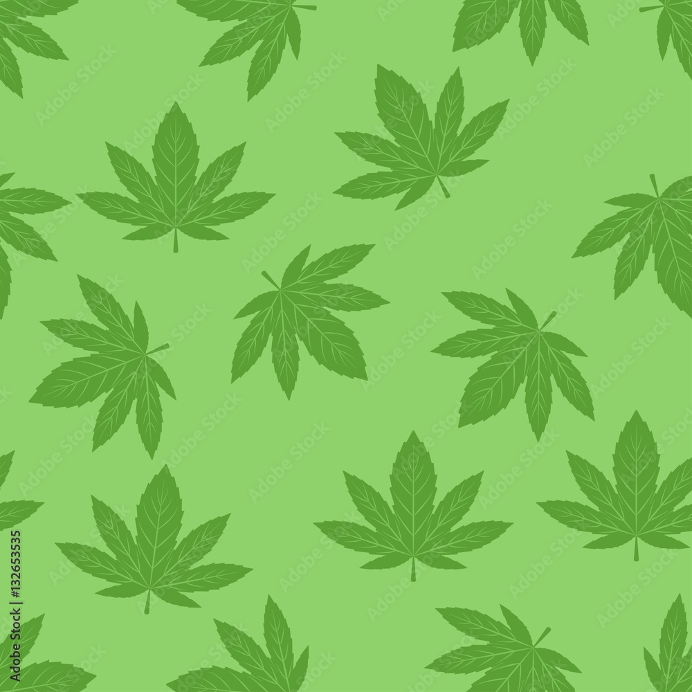 Marijuana seamless pattern vector.