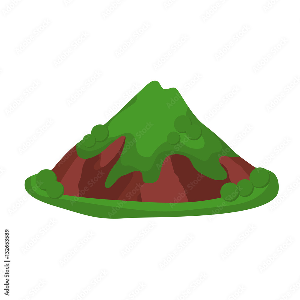 Mountain summer vector illustration isolated