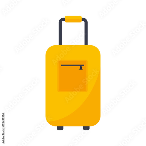 Journey suitcase travel bag vector.