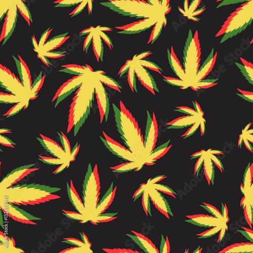 Marijuana seamless pattern vector.