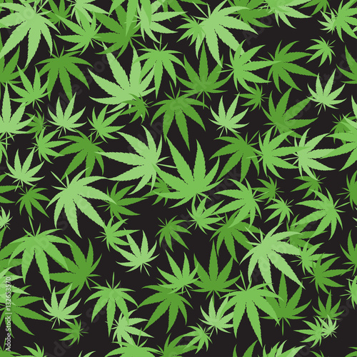 Marijuana seamless pattern vector.