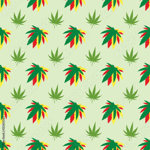 Marijuana seamless pattern vector.