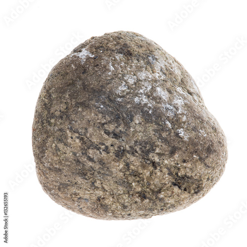 Close up of a rock isolated on white background © jeffcampbell